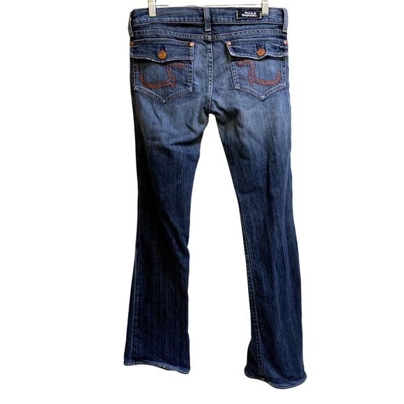 Rock & Republic Jeans Women Size 27 32x33 Blue Low Rise Wide Bottom Medium Wash - Picture 7 of 16